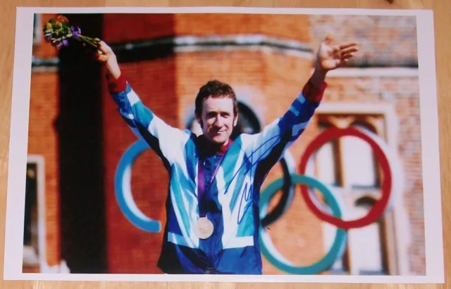 Bradley Wiggins Olympics Cycling Personally Hand Signed Autograph 12X8 Photo