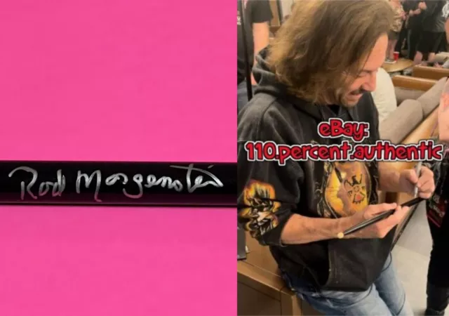Winger Rod Morgenstein Autographed Signed Drumstick *Exact Proof*