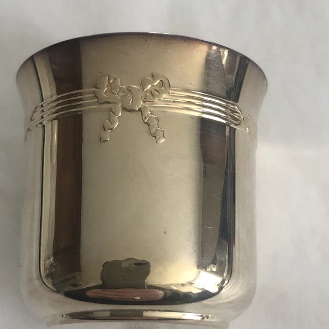 Coquetier vintage Luc Lanel en métal argenté – Christofle Art Deco Collectible - France