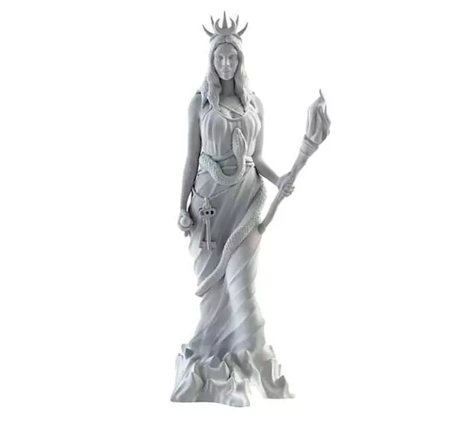 Hecate Statue Goddess of Magic Greek Mythology Marble Sculpture