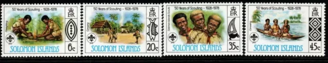 Solomon Islands Sg368/71 1978 50Th Anniv Of Scouting Mnh