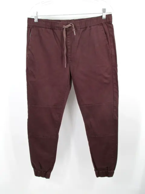 BULLHEAD DENIM CO Skinny Jogger Pants Men Size Medium Brown Stretch W32 L27.5