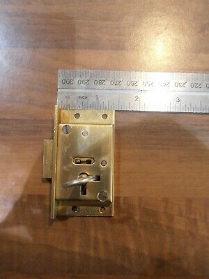 Legge Solid Brass 4 lever 2 1/2" cut cupbard / drawer lock with key