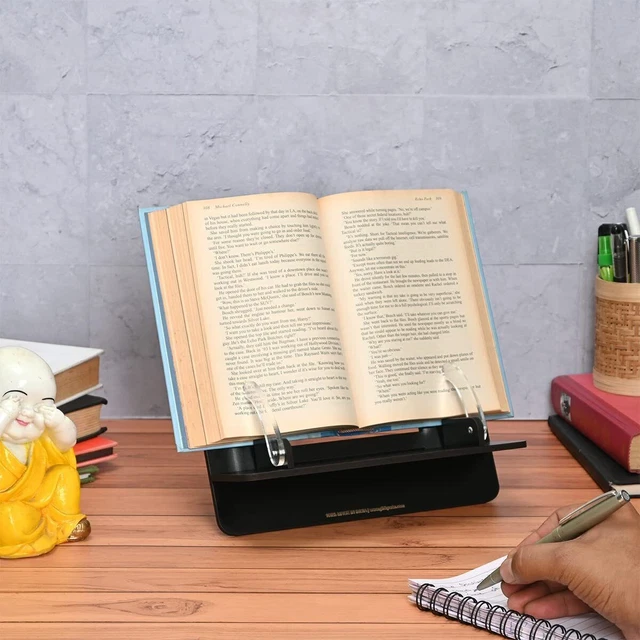 Book Reading Stand All Size Books Tablet and Mobile All in one Book Holder Black