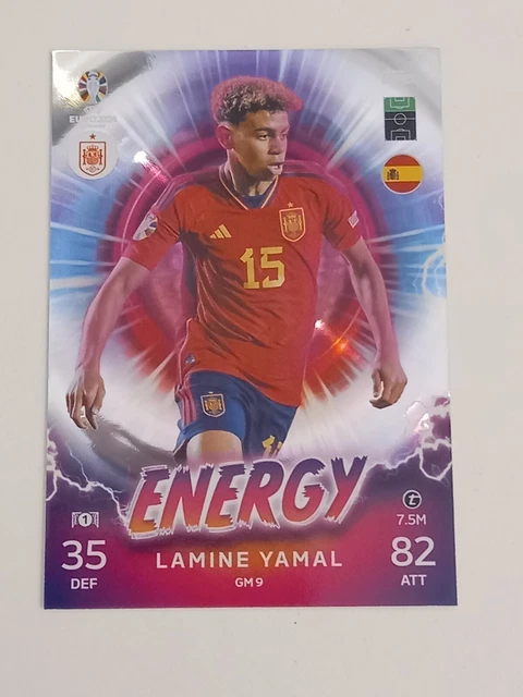 MATCH ATTAX UEFA Euro 2024 Lamine Yamal Energy Card No Gm 9 £7.50