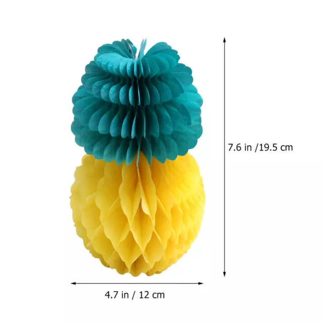 10 Pcs Home Adornment Pineapple Honeycomb Hanging Decor Unique Paper Lantern 2