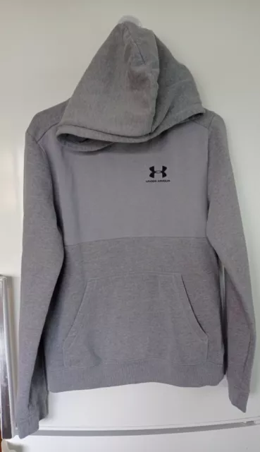 Under armour Grey Hoodie Size YLG/JG/G Good Condition