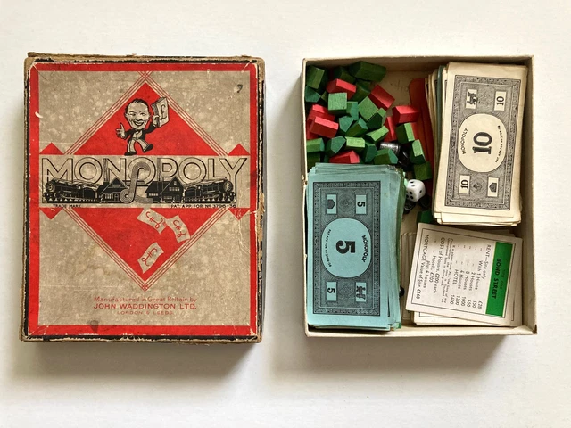 antiguo monopoly ingles john waddington años 40 - Acheter Jeux de société anciens sur todocoleccion
