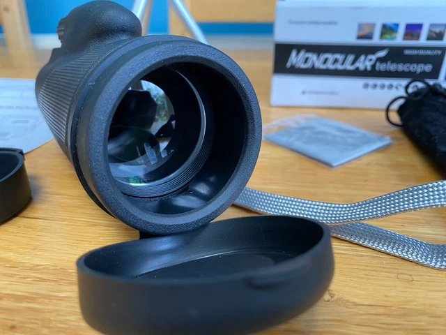 Telescopio de lente óptica monocular de alta calidad con mini trípode y estuche