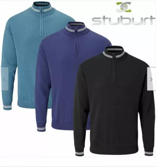 Stuburt Golf Mens Arctic Lined Windproof Half Zip Thermal Golf Pullover Sweater