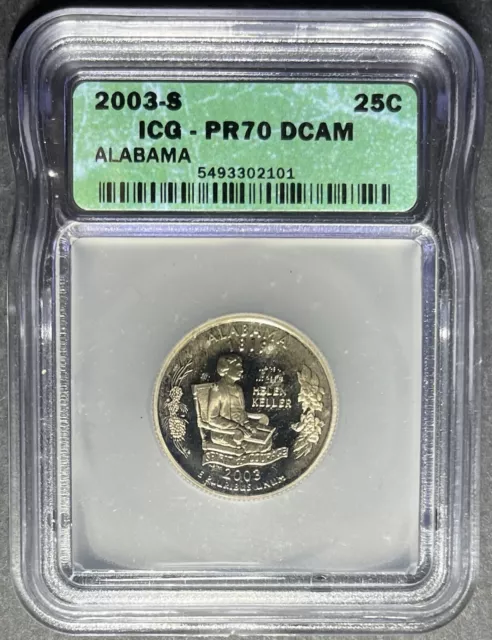 2003-S Proof Alabama Quarter ICG PR-70 DCAM, Buy 3 Items, Get $5 Off!!