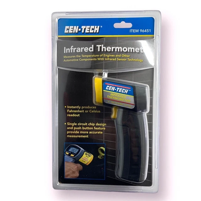 Infrared Thermometer, Cen-Tech, Fahrenheit or Celsius, 9V Battery, NIB