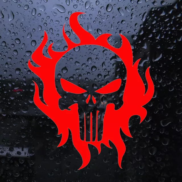 Sticker PUNISHER  autocollant SKULL - carrosserie, vitre, mural 13 coloris -r6