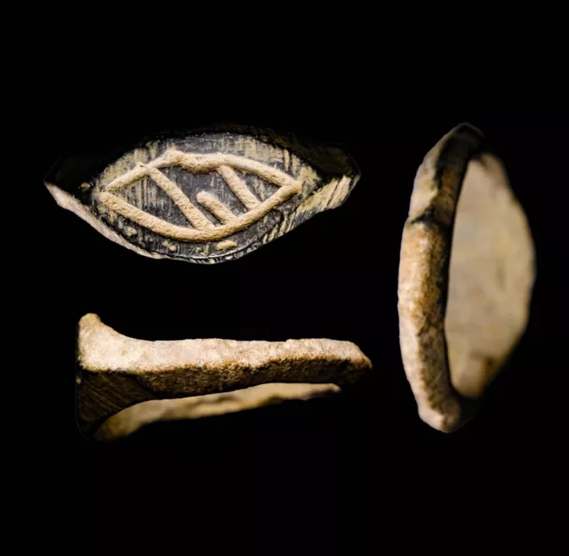 Anillo Antiguo Artefacto de Bronce Antigüedad 1500BC Holyland Judea Hebreo Arameo