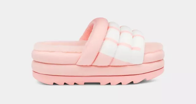 UGG Women's Maxi Slide Logo Sandal, Pink Scallop, Size 10 Brand-New in Box!!!!!!