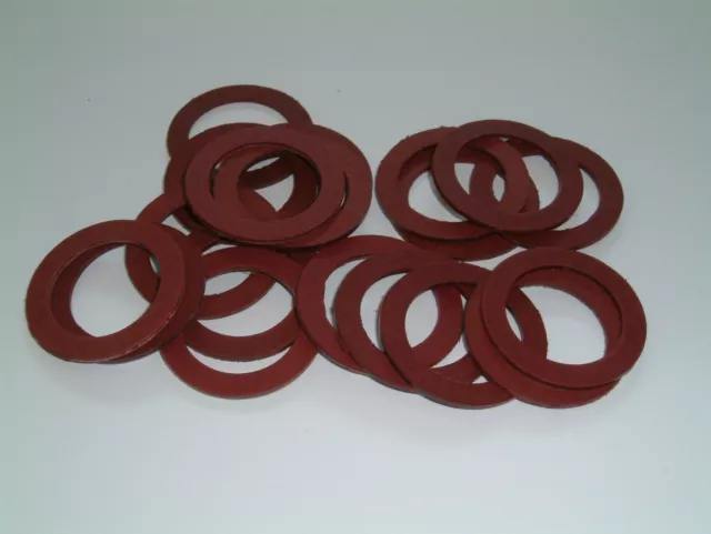 Lavadoras de fibra roja M26 38 mm O/D X 26,7 mm I/D X 1,5 mm Thk, varias cantidades