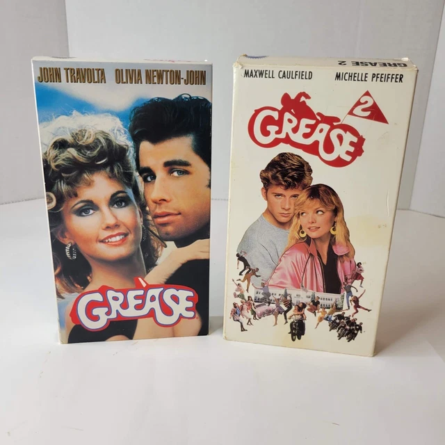 GREASE VHS VCR Video Tape Used Movie John Travolta 1 & 2 15.30 PicClick