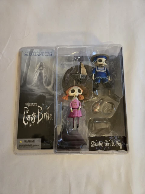 NEW! MCFARLANE TOYS CORPSE BRIDE Skeleton Girl & Boy Action Figures Tim ...