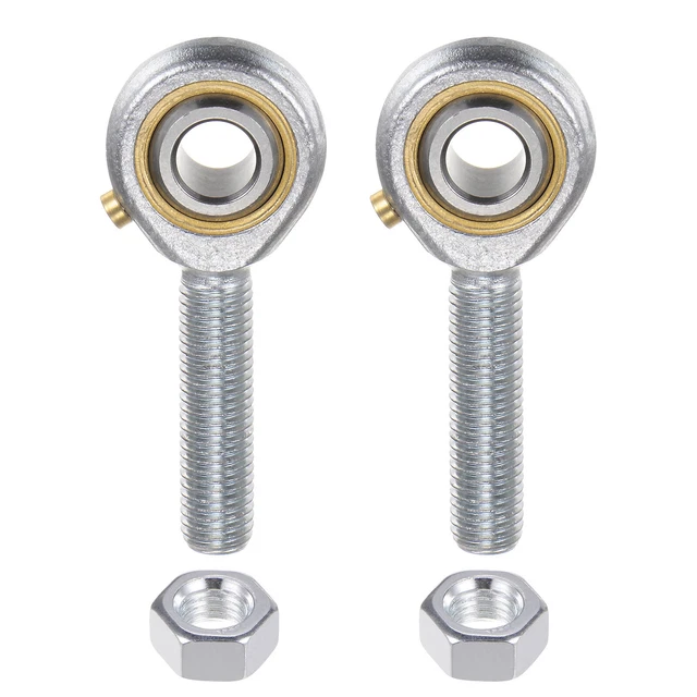 2pcs POSB5 Male Rod End 5/16" Bore and 5/16-24 Right Hand Thread with Jam Nut