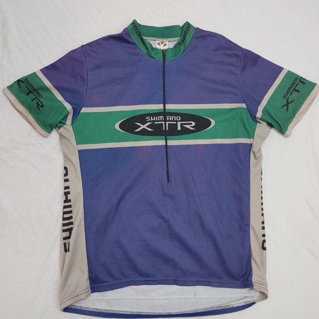 VTG Voler Shimano XTR Mens 2XL Bike Cycling Jersey Shirt USA Made 1/2 zip XXL
