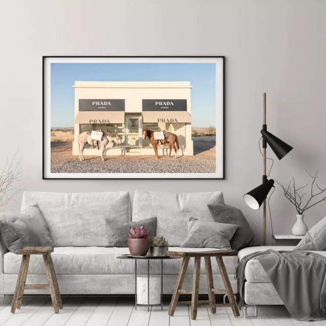 Home Hanging Decor Print Paper Canvas Wall Art Modern Art - Horses Prada Poster