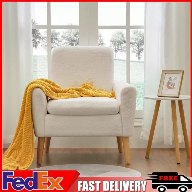 Modern Single Sofa Soft Touch Upholstered Lambswool Chair for Living Room
