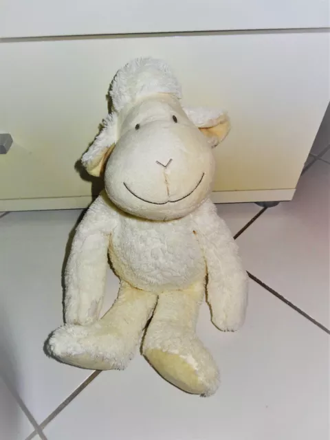 Peluche Jouet Doudou blanc creme Mouton doux et mignon La Galleria