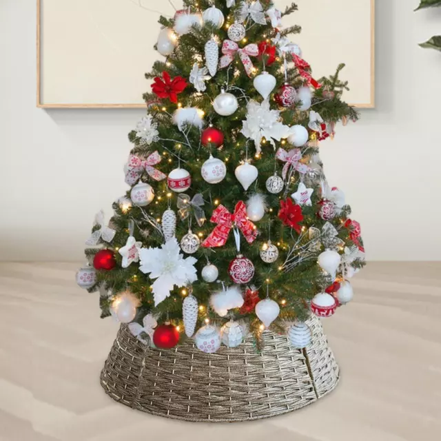 Artificial Rattan Christmas Tree Skirt 60x17cm Parties Christmas Decorations
