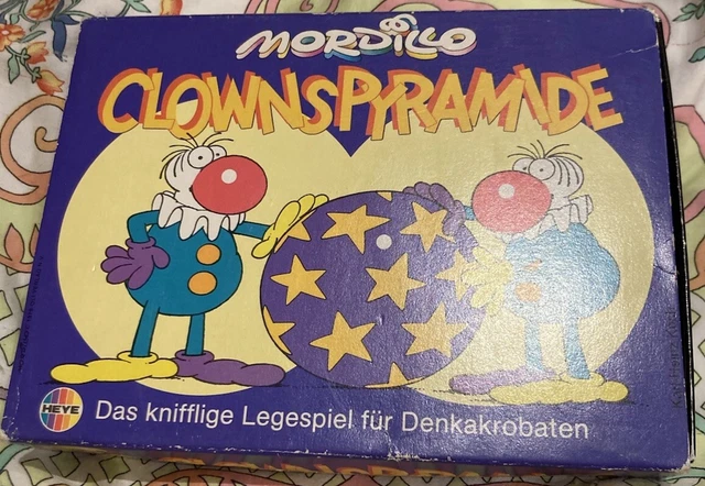 MORDILLO CLOWNSPYRAMIDE HEYE Vintage Legespiel Komplett mit Anleitung ...