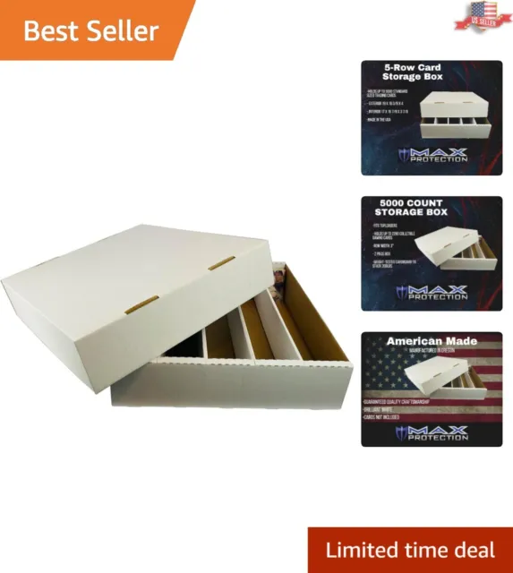 Heavy-Duty Durable Basketball Trading Card Storage Box - Holds 5000 Cards