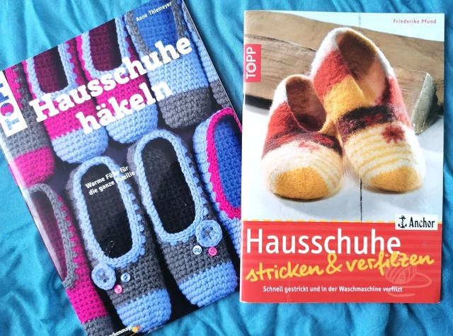 2 Ratgeber: Hausschuhe häkeln/Hausschuhe stricken & verfilzen (Taschenbücher)