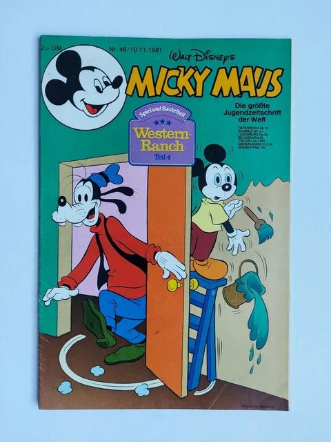 Ehapa - Micky Maus Nr. 46 / 10.11.1981 - Top Zustand / Z1- (mit Beilage)