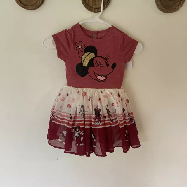 Disney Junior Minnie Mouse Tutu Dress Size 2T NEW! Halloween Costume/ Dress Up