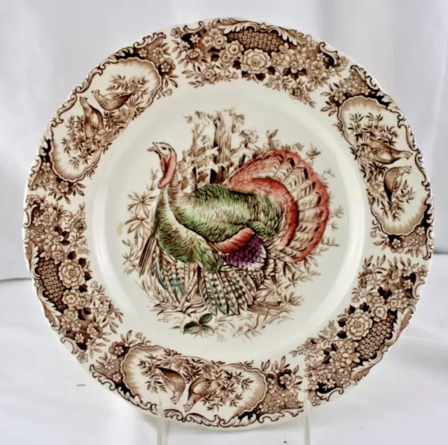 Johnson Bros Wild Turkey Dinner Plate Thanksgiving 10 3/4"