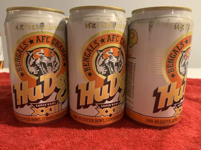 1988 Sealed Cincinnati Bengals HuDey Hudepohl 14k Collectors 6pack Cans NFL Hudy