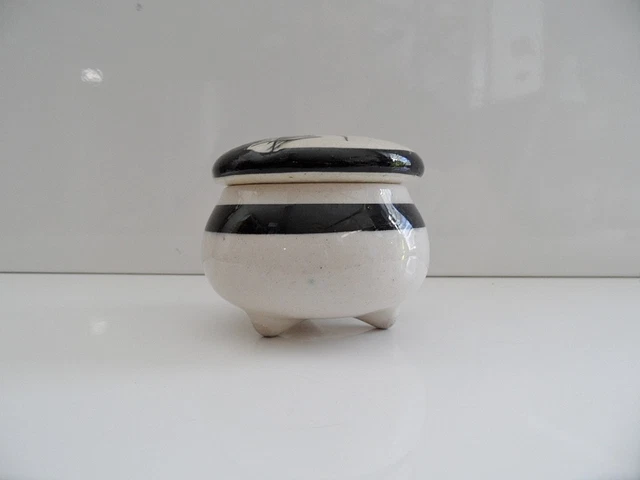 Petit Pot En Céramique Décoré – Motif Sapin Et Père Noël – Reconditionné