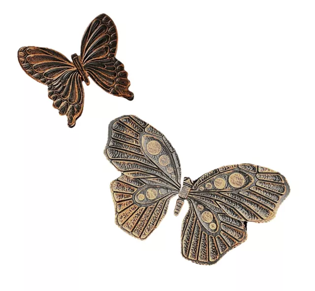 Vintage 1972 Coppercraft Guild Butterflies (2) Wall Art Decor