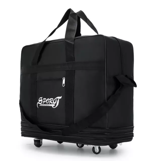 2 Pack 3 layer Expandable Rolling Wheeled Duffle Bag Luggage Spinner Suitcase 4