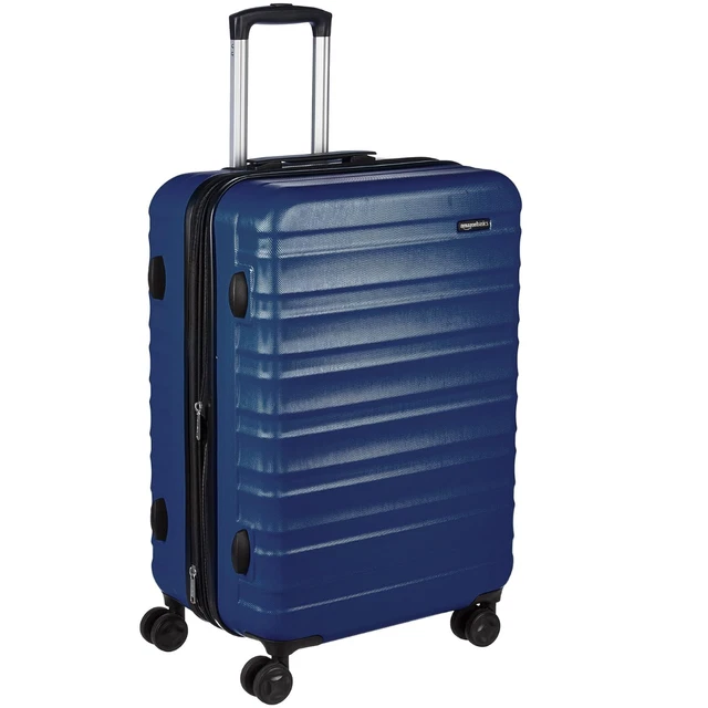 BASICS 24INCH HARDSIDE Spinner Luggage CarryOns Navy Blue 84.59