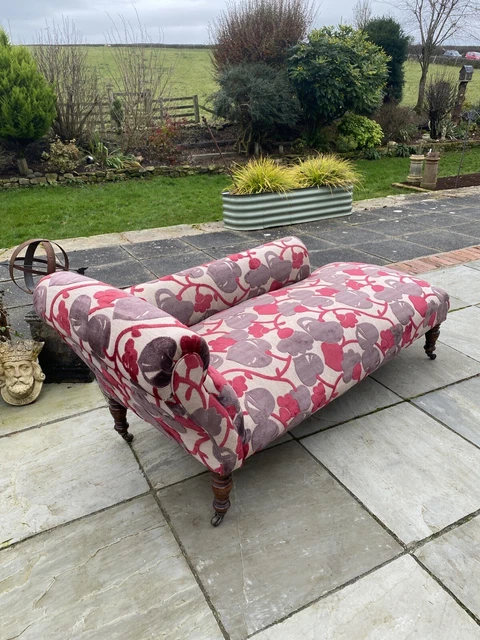 Newly upholstered vintage chaise longue -