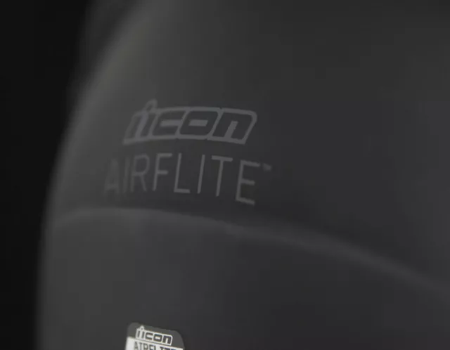 Icon Airflite Gloss Black Integralhelm Motorrad Helm Stuntriding Caferacer 3