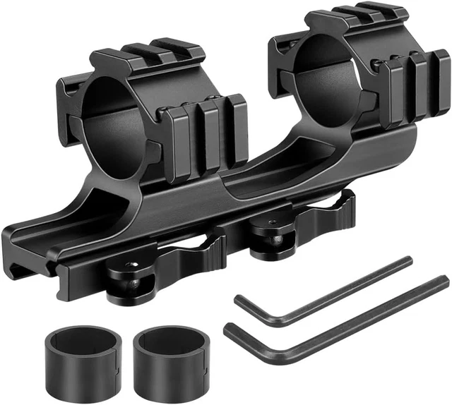 30mm/25.4mm 1" Dual Ring QD Quick Release Scope Rail Mount Picatinny - View #7