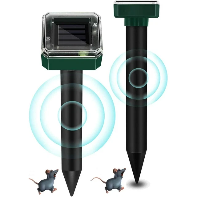 Solar Maulwurfschreck 4er Wühlmausschreck Maulwurf Maulwurffalle Abwehr Maus-Set Maulwurf Vertreiben Testsieger