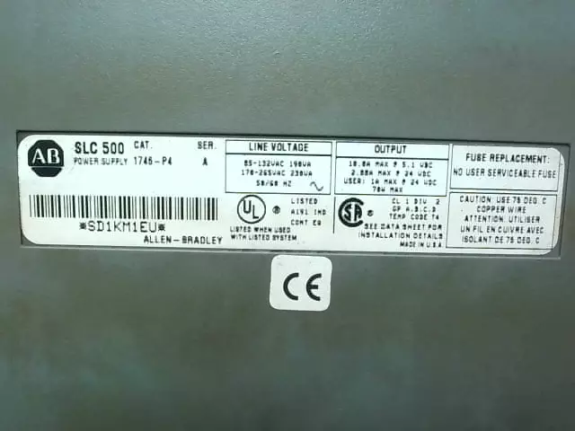 Allen Bradley 1746-P4/A Alimentation Électrique Rack Montage SLC 500 - Utilisé