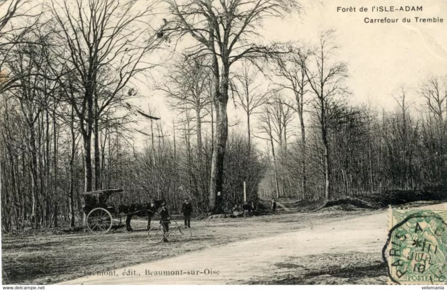 11984 cpa 95 Forêt de L'Isle Adam - Carrefour du Tremble