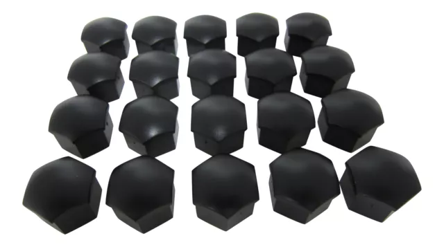 20x Original VW Audi Ecrou de Roue Caches Couvercles Noir Mat