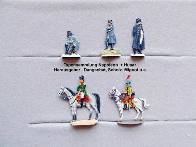 30 mm  Flachfig.  Konvolut  PORTRÄTFIGUREN  Napoleon I u. Husar