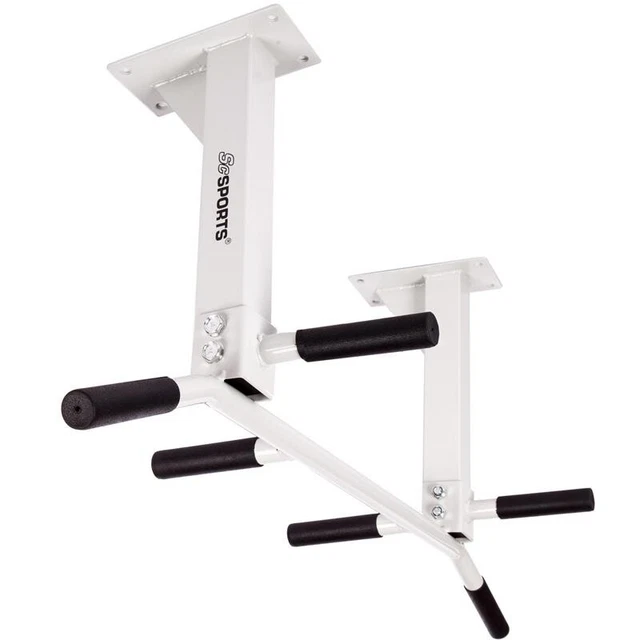 ScSPORTS® Barre de Traction à Fixer au Plafond 6 Poignées Antidérapantes Acier