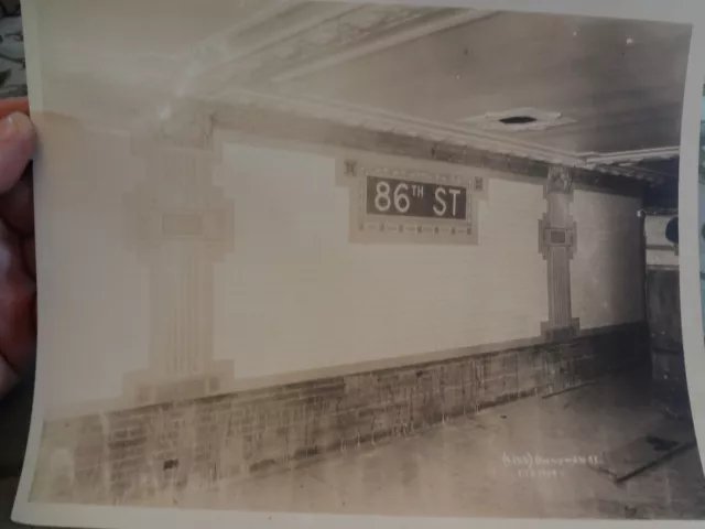 ORIG 1904 Broadway 86 Street NYC New York City Subway Silver Print Photo