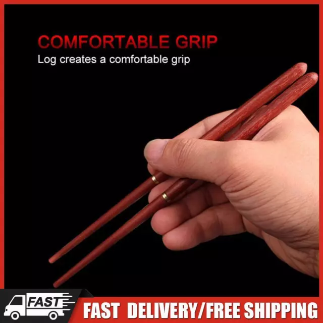 1 Pair Wooden Folding Chopstick Outdoor Camping Picnic Travel Dinnerware DE